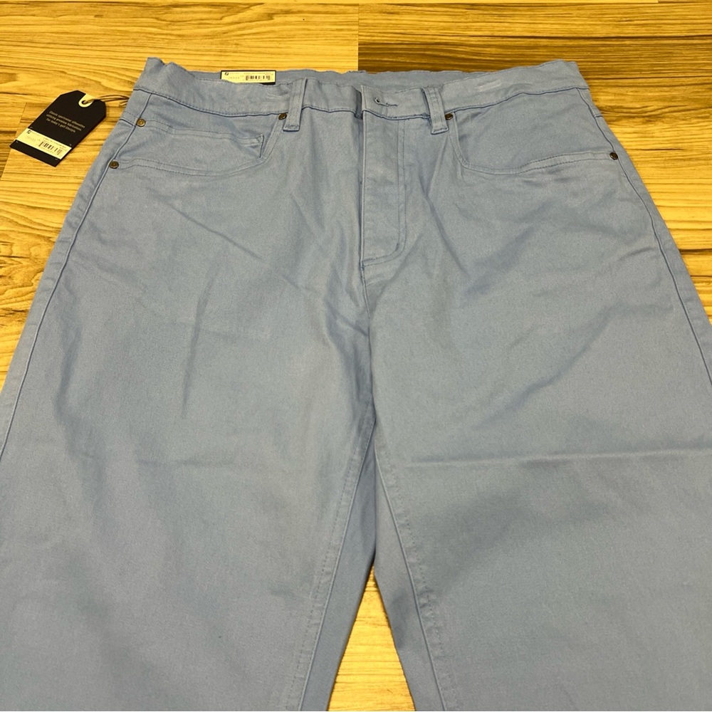 FootJoy Cotton Twill 5-Pocket Pants Blue Lagoon Golf Casual Stretch Mens 33x32 - Picture 3 of 6
